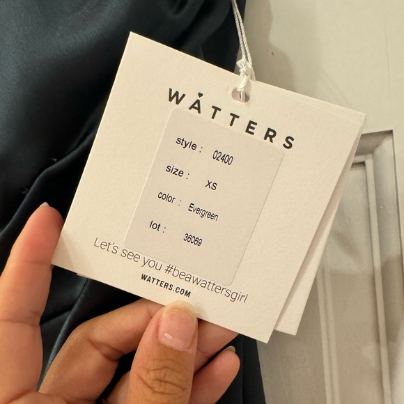 Watters Bridesmaid Dress, Evergreen Size XS - Picture 7 of 7